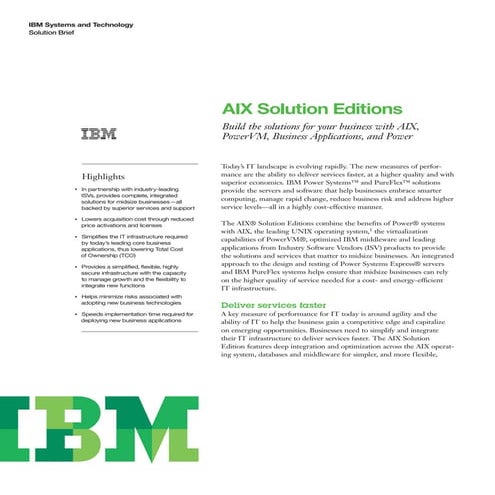 AIX Solution Editions