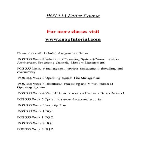 Pos 355  Enhance teaching / snaptutorial.com