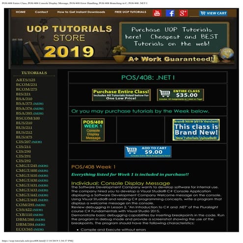 POS/408 ENTIRE CLASS UOP TUTORIALS