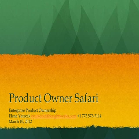 Product Owner Safari