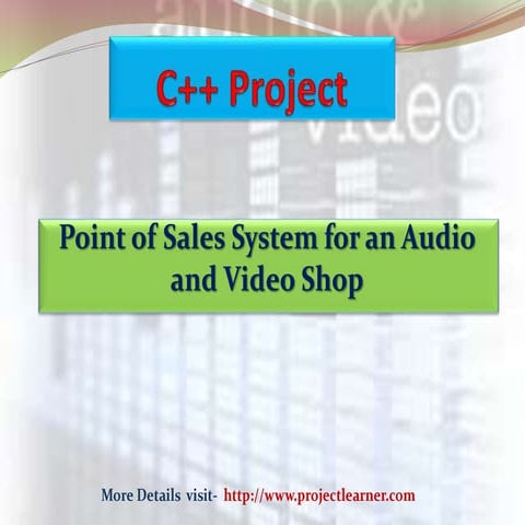 C++ Project: Point of Sales System for an Audio and Video Shop