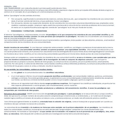 Posdata Thomas Kuhn | DOCX