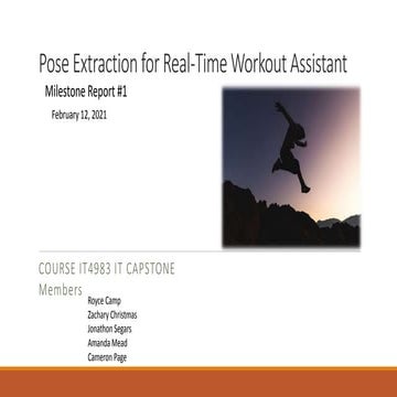 Pose extraction for real time workout assistant - milestone 1