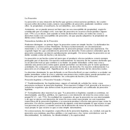 Posesion ensayo