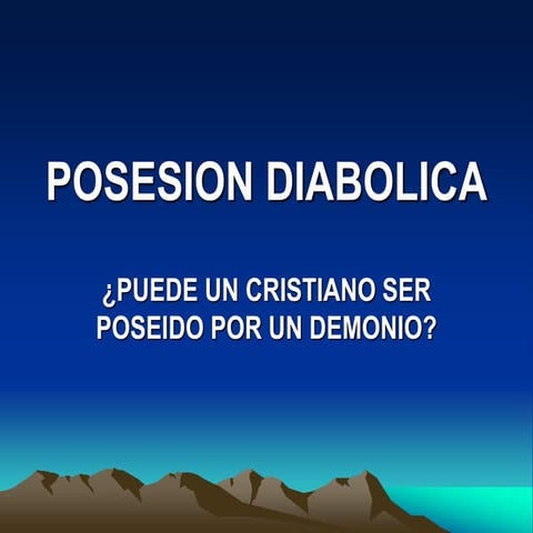 Posesion y opresion