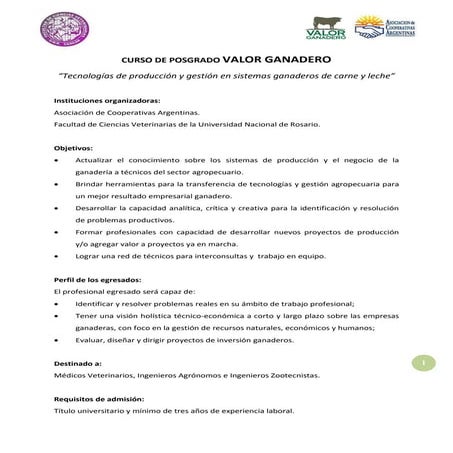 Posgrado Valor Ganadero