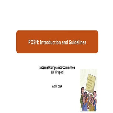 POSH (Prevention of Sexual Harassment) Training – Awareness and ...