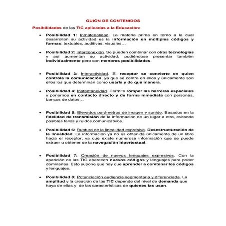 Posibilidades y limitaciones