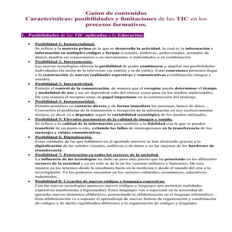 Posibilidades y limitaciones