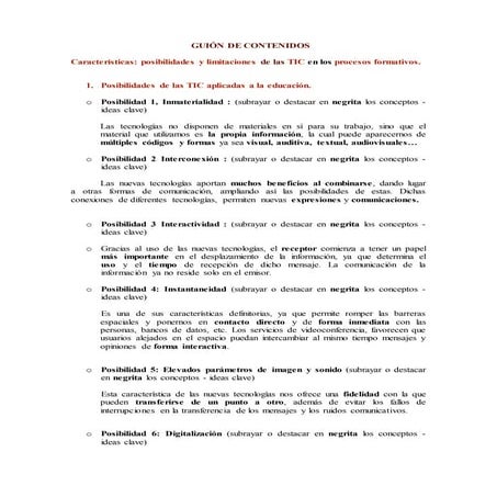 Posibilidades y limitaciones