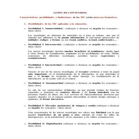 Posibilidades y limitaciones