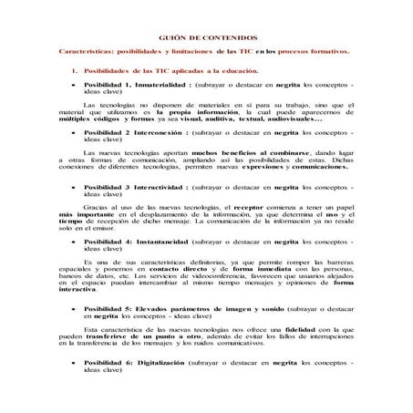 Posibilidades y limitaciones