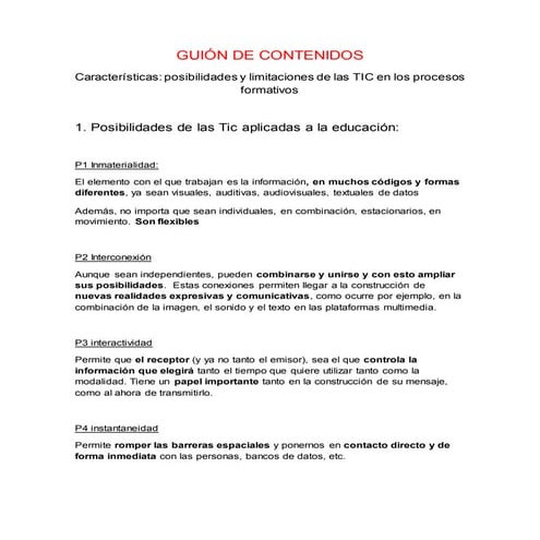 Posibilidades y limitaciones