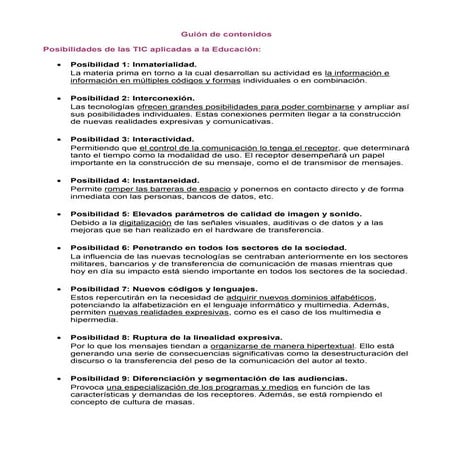 Posibilidades y limitaciones (1)