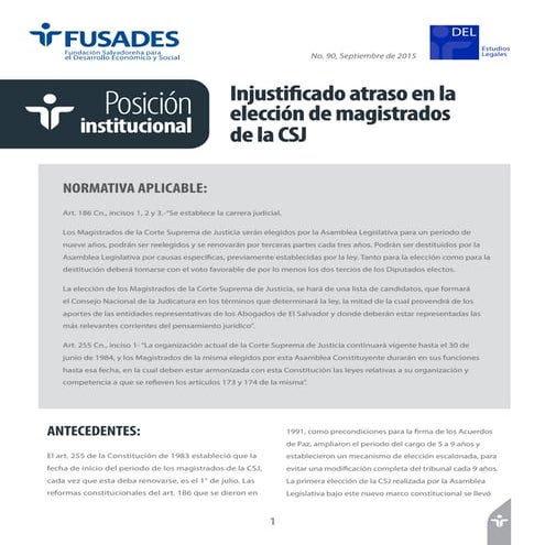 Injustificado atraso en la elección de magistrados de la CSJ