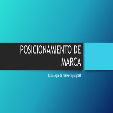 Posicionamiento de marca