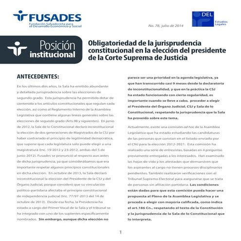 Obligatoriedad de la jurisprudencia  constitucional en la elección del presid...