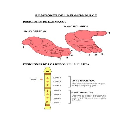 Posiciones de la flauta