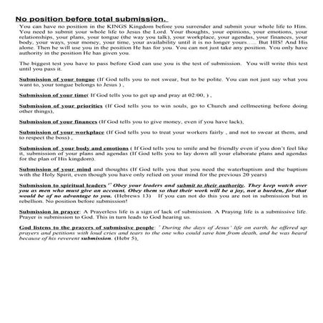 Position and submission