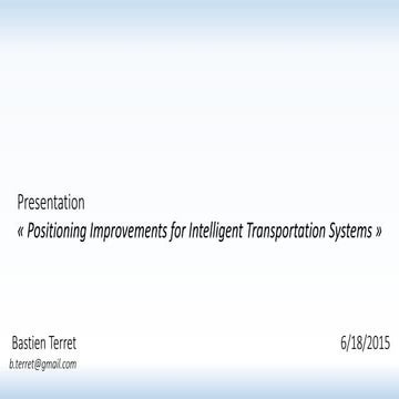 Positioning improvements for Intelligent Transportation Systems (ITS)