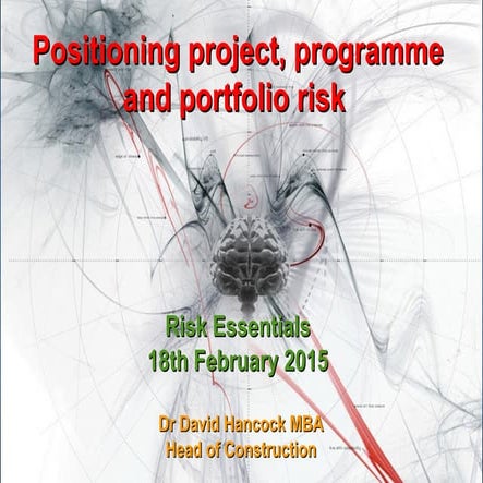 Positioning project, programme and portfolio risk 