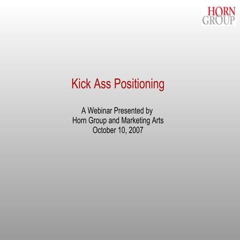 Kick Ass Positioning