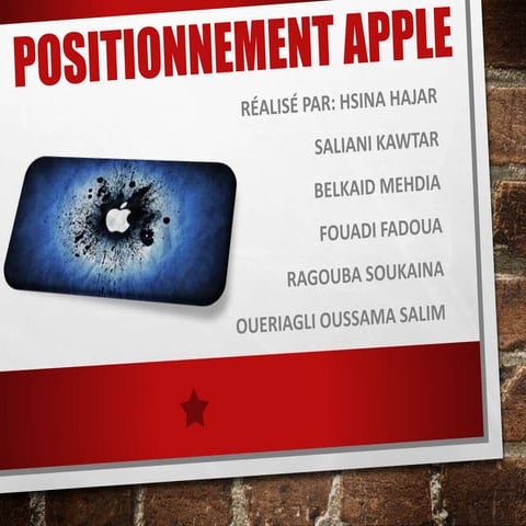Positionnement d'apple