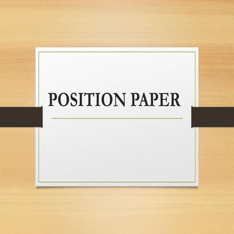 Position paper