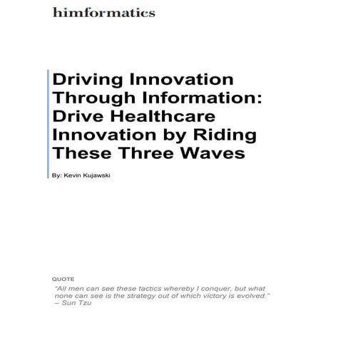 Driving Innovation Through Information