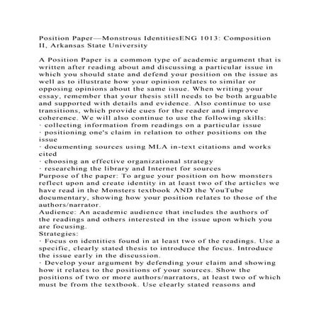 Monster Walter Dean Myers Essay. Christopher Newport University | PDF