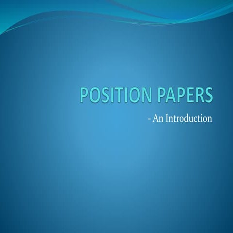 Position Papers (By Krupa Maria Varghese)