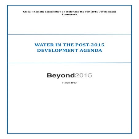 Position paper water