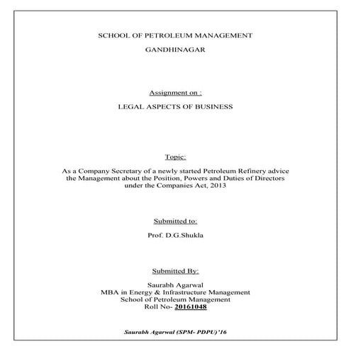 Position, power and duty of Director under Companies Act,2013