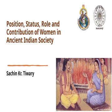 Position, Status, Role and Contribution of Women