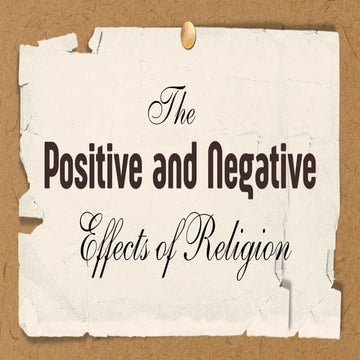 Lesson 3 positive and negative effects of religion | PPTX