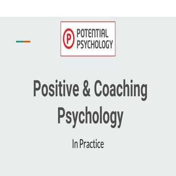 Positive and coaching psychology   fed uni masters program