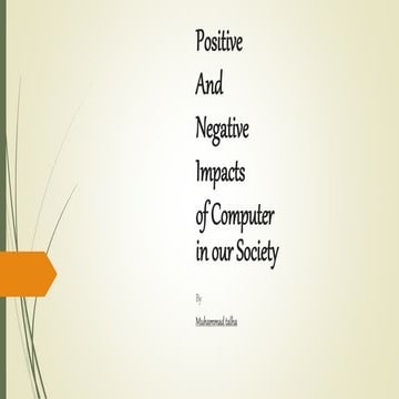 Positive and negative impact by m.talha