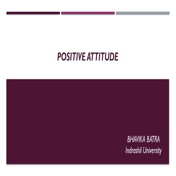 Positive attitude: A training for students