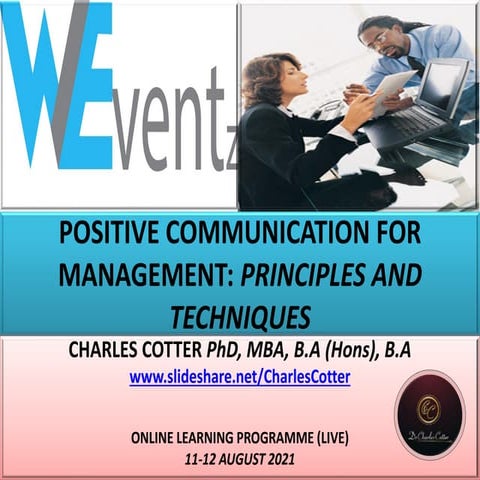 Positive Communication for Management_Principles and Techniques 