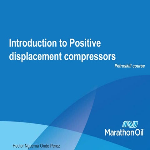 Positive displacement compressors | PPTX