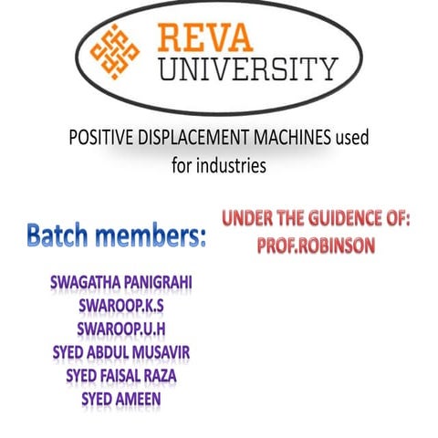 Positive displacement machines
