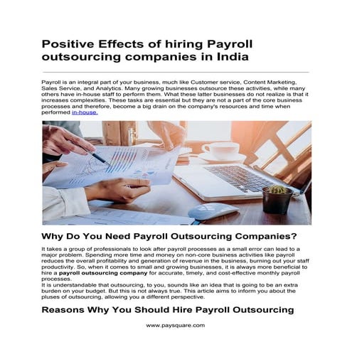 Positive effects of hiring payroll outsourcing companies in india.doc
