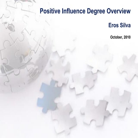 Positive Influence Degree Agiles 2010   Eros Silva