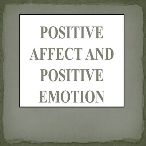 Positive Psychology is the subject of finding good things