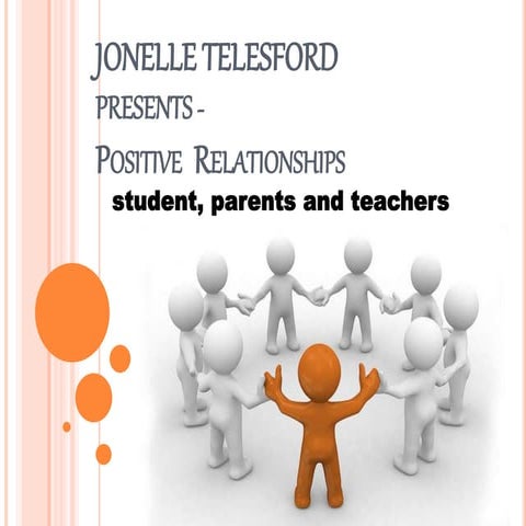Positive  relationships student, parents and teachers