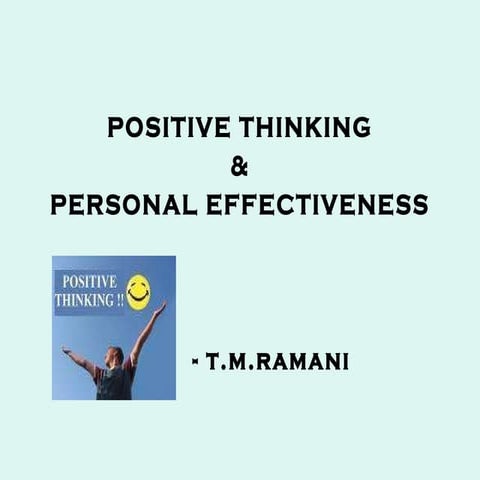 Positive thinking abridged version for class