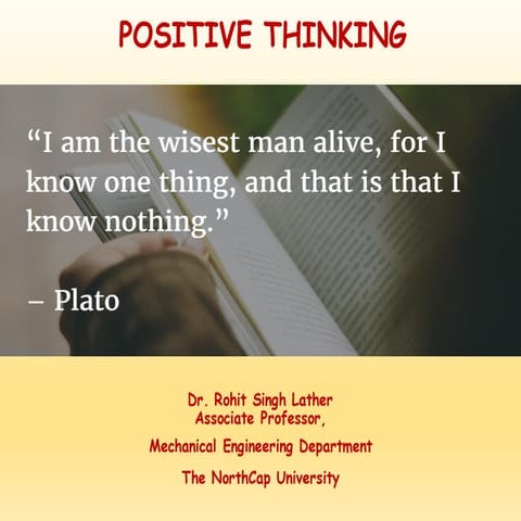 Positive Thinking   Dr. Rohit Singh 