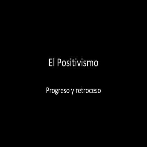 Positivismo