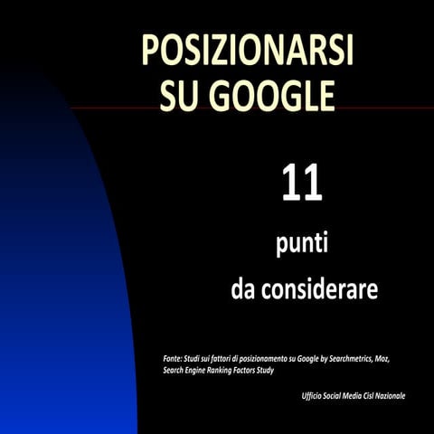 Posizionarsi su google 2016