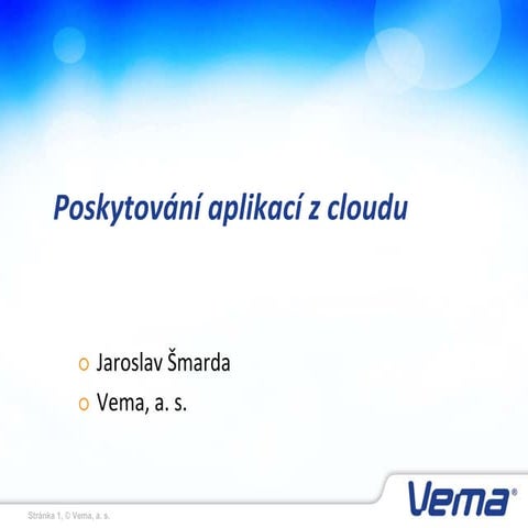 Poskytování aplikací z cloudu